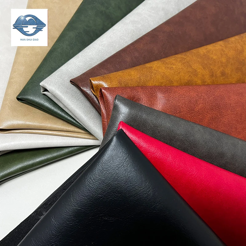 Classical Crazy Horse Color 0.8 mm Bags Material Faux PVC Synthetic Leather for Bags Sofa Furniture Car Seat Home Textile Chair