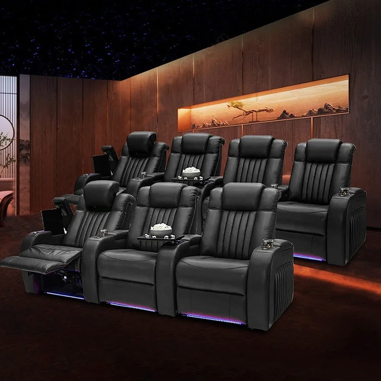 luxury electric cinema seat leather recliner home cinema chair theater seat