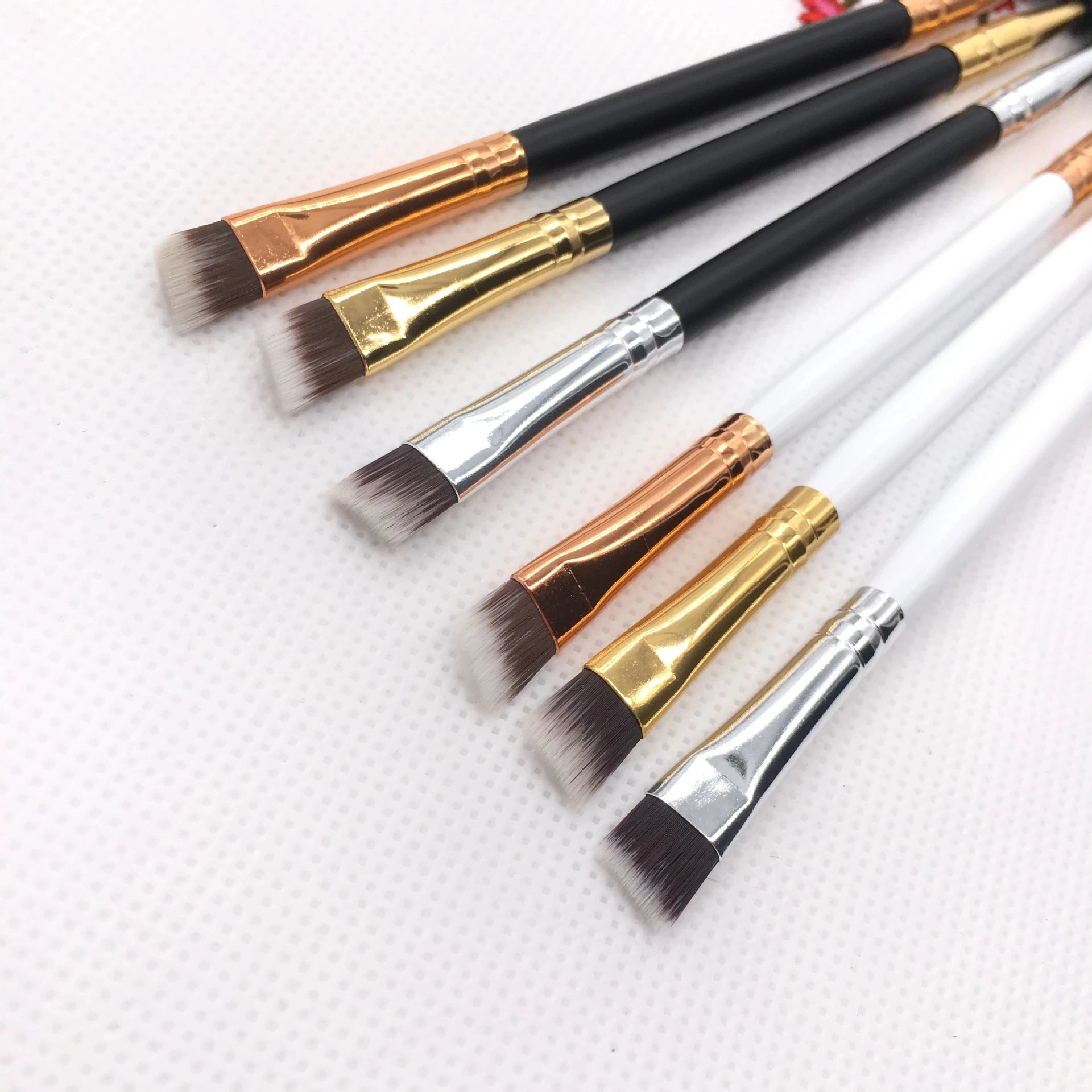 Custom logo Customise Eye Brow Mascara Lash Brush 2 in 1 Double End Spoolie Angled Eye Brow Brush Wholesale