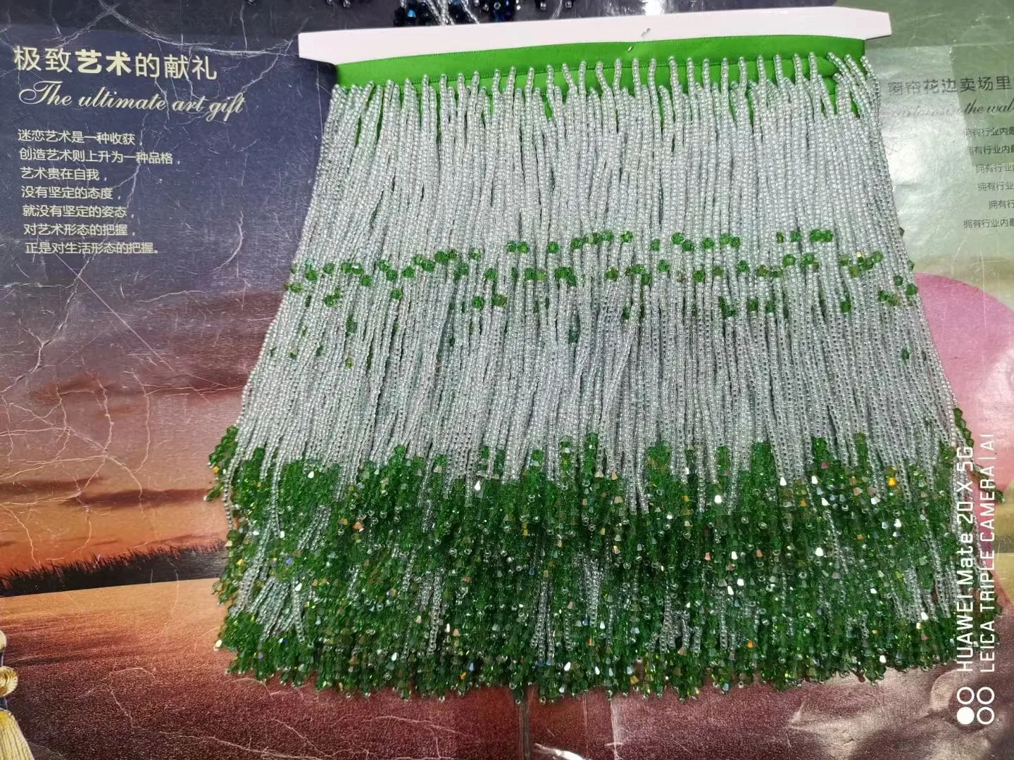 Wholesale Handmade Delicate Bead Fringe Trim Lilac Crystal Beaded Dress Tassel Fringe