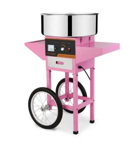 sweet flower professional electric gas automatic cotton candy maker cart machine