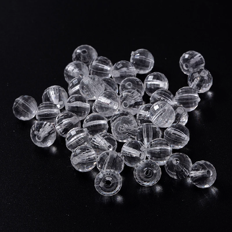 Wholesale 4mm to 30mm perforated or non-perforated jewelry accessories DIY acrylic disco through pearl other loose beads