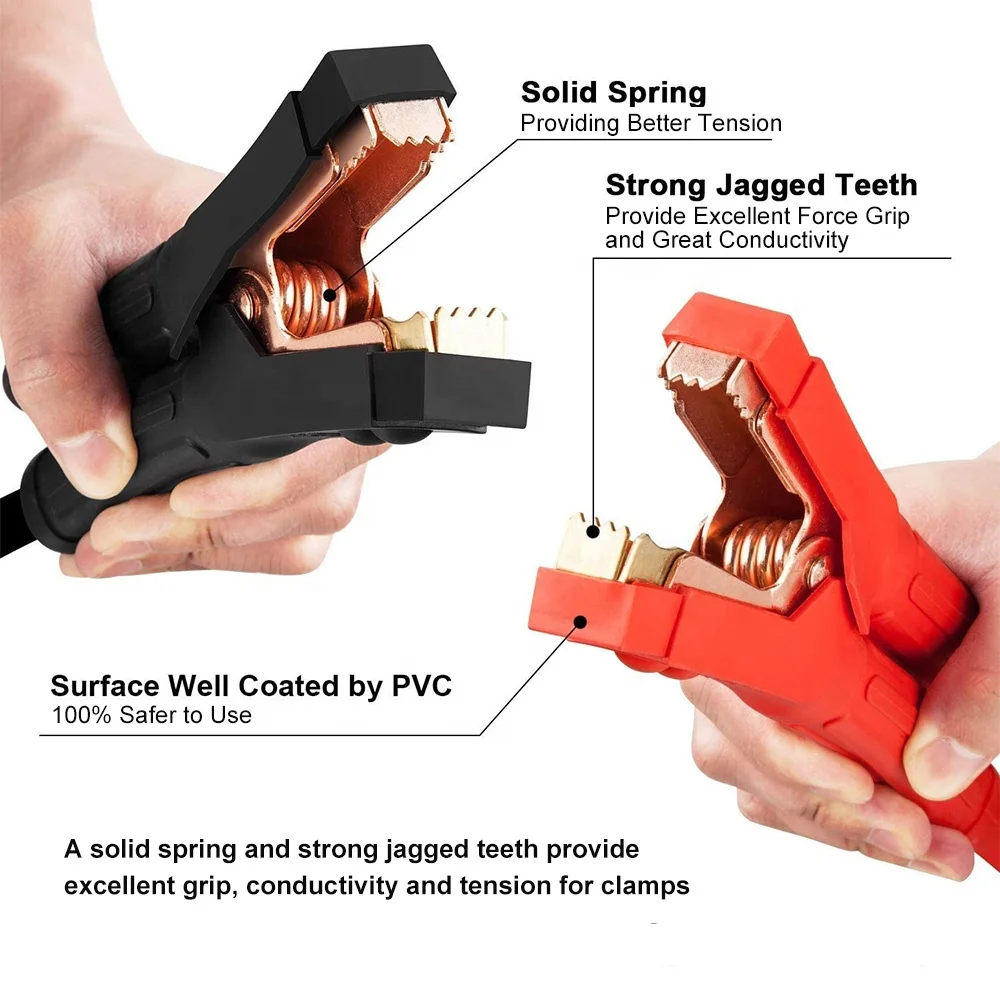 CE Portable Heavy Duty Clamp Car Emergency Tools 50MM2 1500A Battery Jump Power Cable