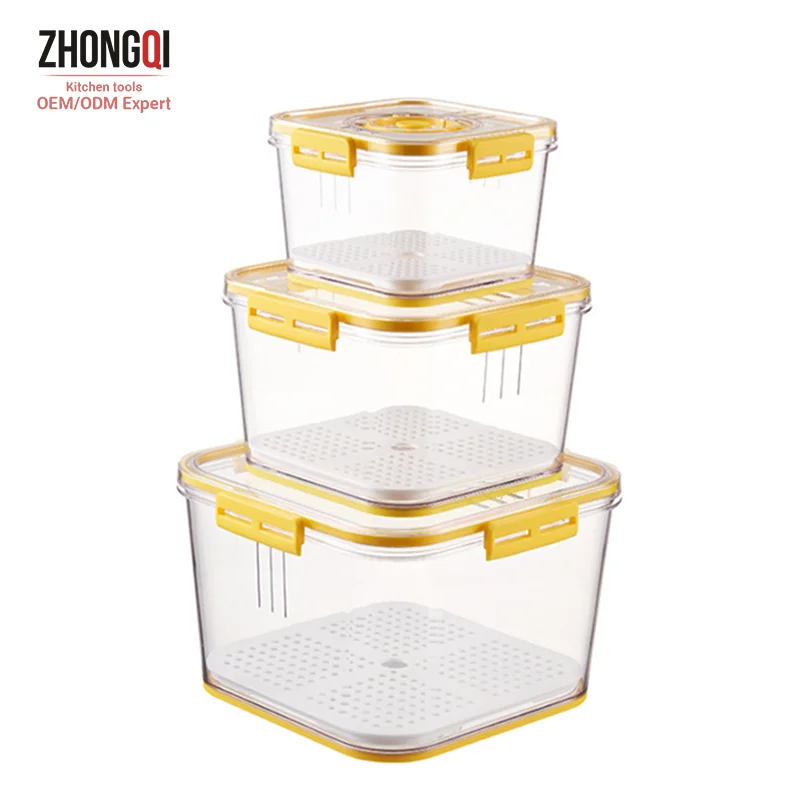 Wholesale Household Items bpa free Supplies Kitchen airtight Plastic Fridges Food Storage Box Container