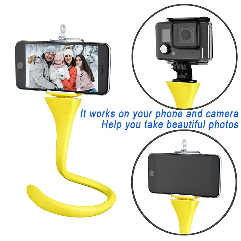 360 Degree Flexible Selfie Stick Monopod Tripod Monkey Holder for iPhone for GoPro for Smart Phone