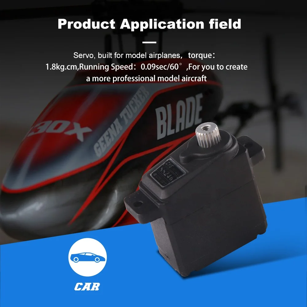 Direct Sale China Manufacturer Unisex High-Speed RC Plane Drift Car Boat Accessory Motors 12g 1.5kg Digital Parts Metal Plastic