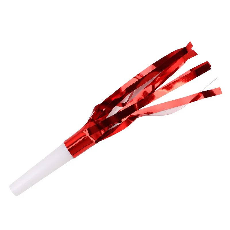6pcs Pack Promotional Party supplies Blow Horns Noise Maker Blowouts Whistles Tassel Fringe Cheer props Noisemaker