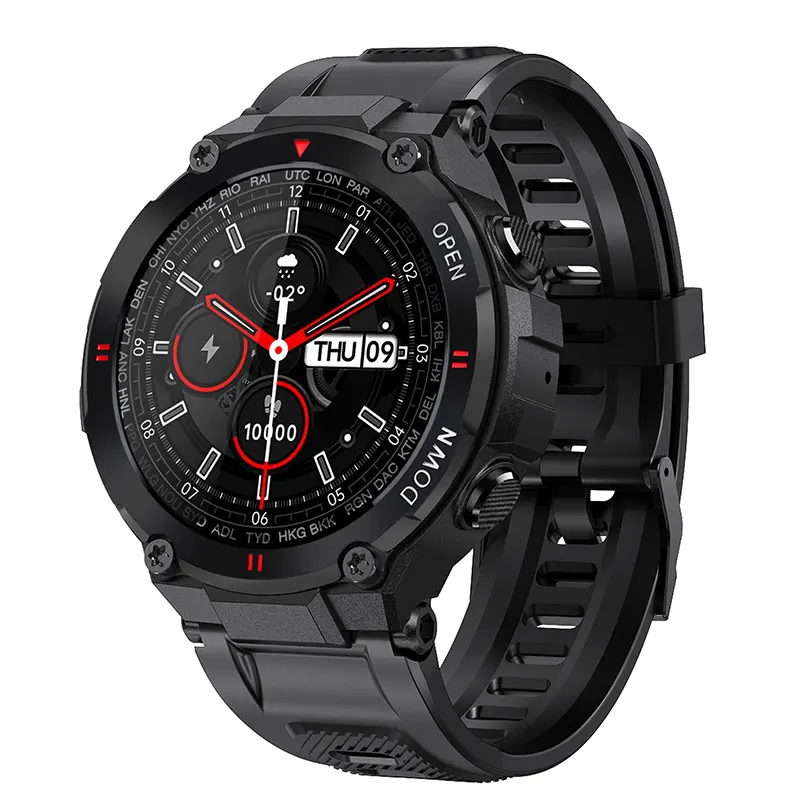 Factory OEM Customized IP68 waterproof fitness heart rate IP67 K22 sport health monitoring Smartwatch Reloj Android Smart Watch