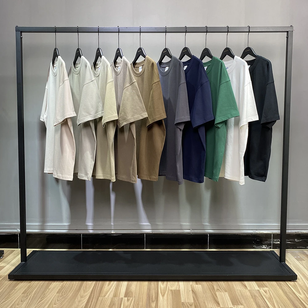 Yingling custom high quality blank 275g oversize tshirt custom multiple colour thick cotton men t shirt