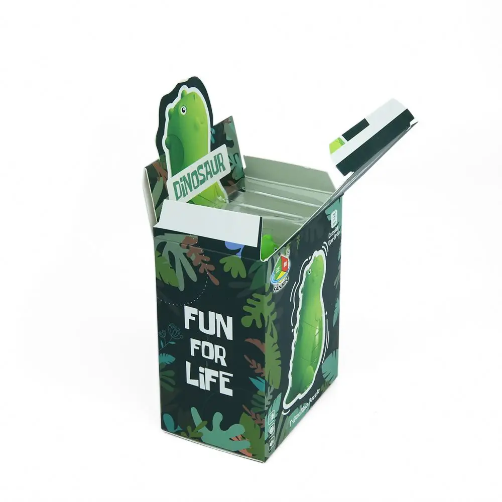 Wholesale abs plastic green dinosaur magic cube puzzle toy for kids