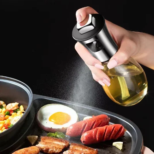 BBQ Press Type Oil Injection Bottle Sealed Anti-leakage Fog Oil Sprayer Bottle Olive Multi-function Creative Glass Kitchen Scale
