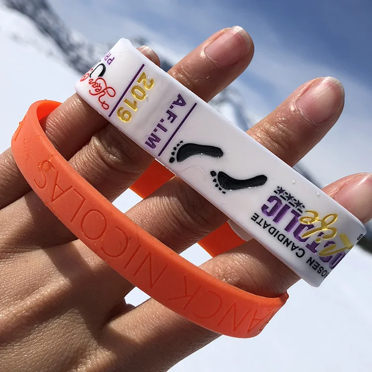 Custom Silicone Bottle Bands Bracelets Silicon Wrist Band Waterproof Rubber Bracelet Wristbands