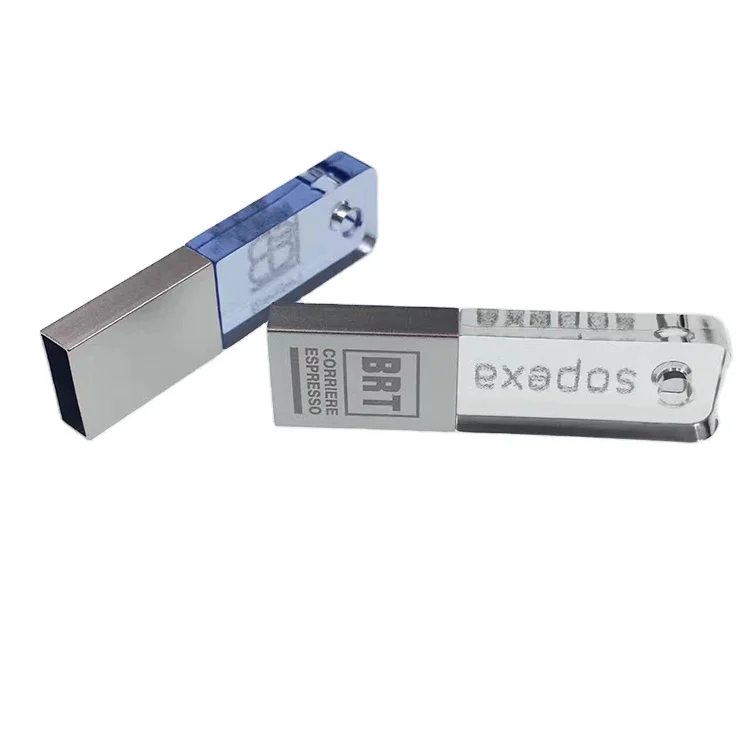 Custom logo acrylic 16gb flash drive 128GB bulk crysta usb disk