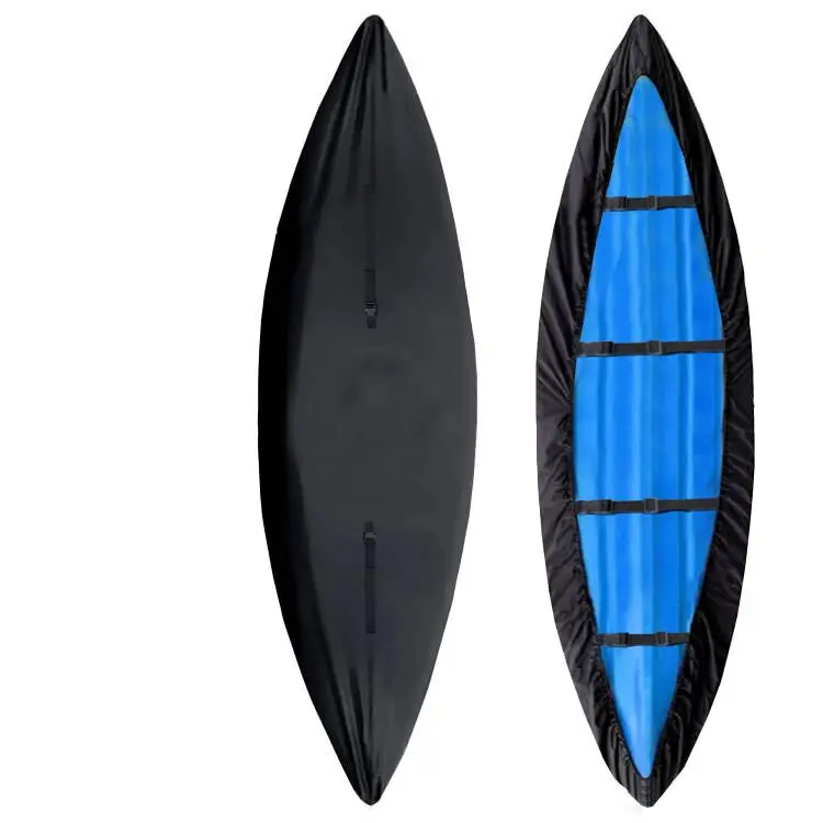 600D PVC Coating Oxford Kayak Cover with All Black Waterproof OEM