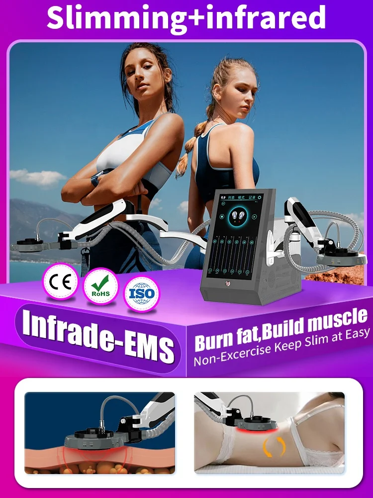 Newest infrared physical therapy RF machine detox tightening Rotating Cellulite Reduction roller EMS beauty device