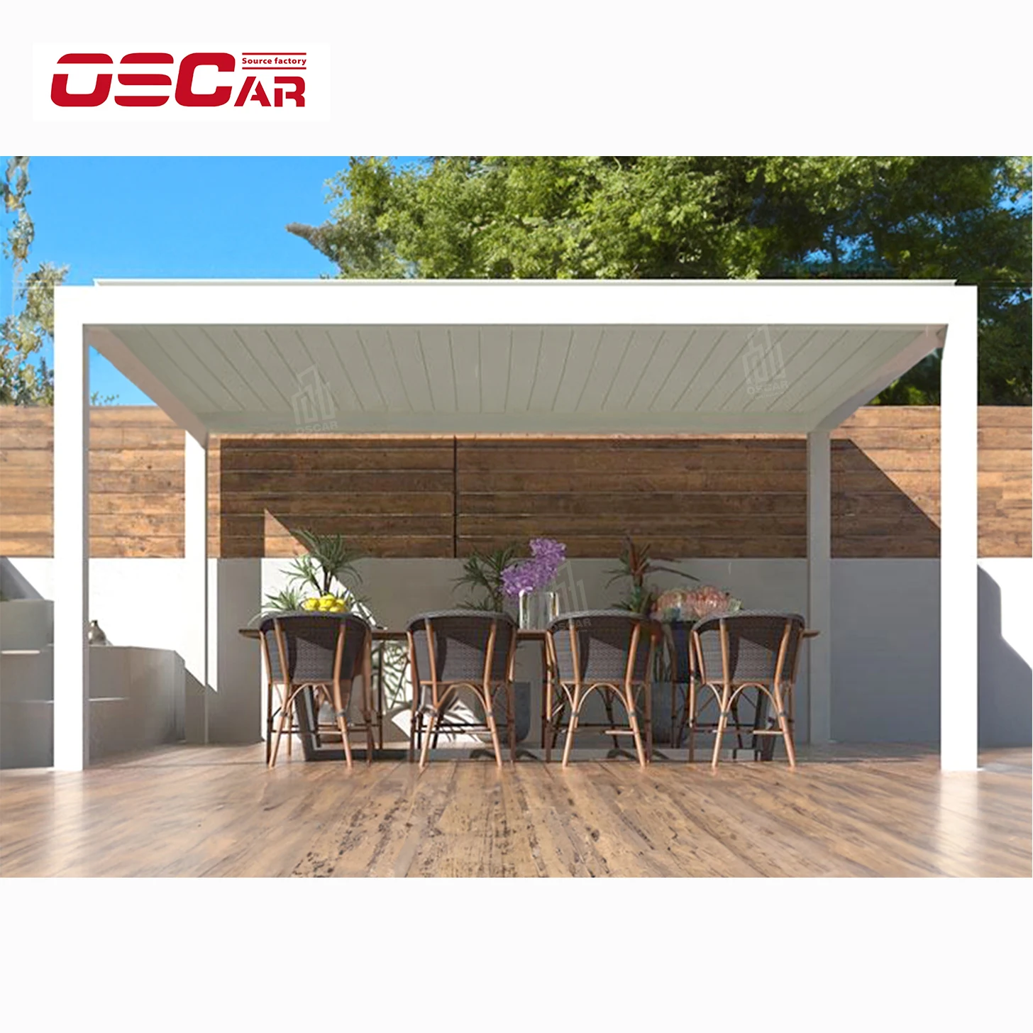 Factory Wholesale Manual/Motorized Waterproof Pergola Outdoor Patio Hardtop Gazebo Backyard Canopy for Garden Building