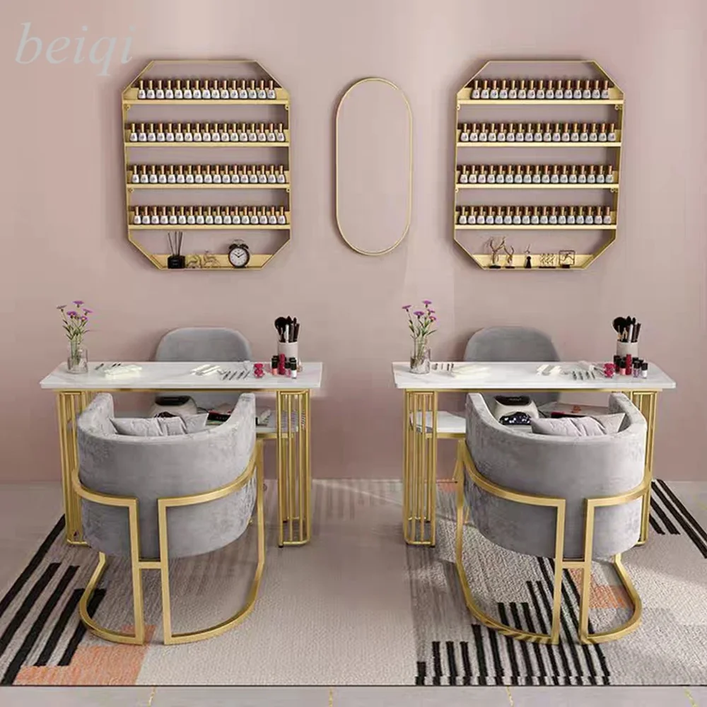 
Hot selling! Modern manicure table cheap nail table luxury with exhaust fan used nail salon 