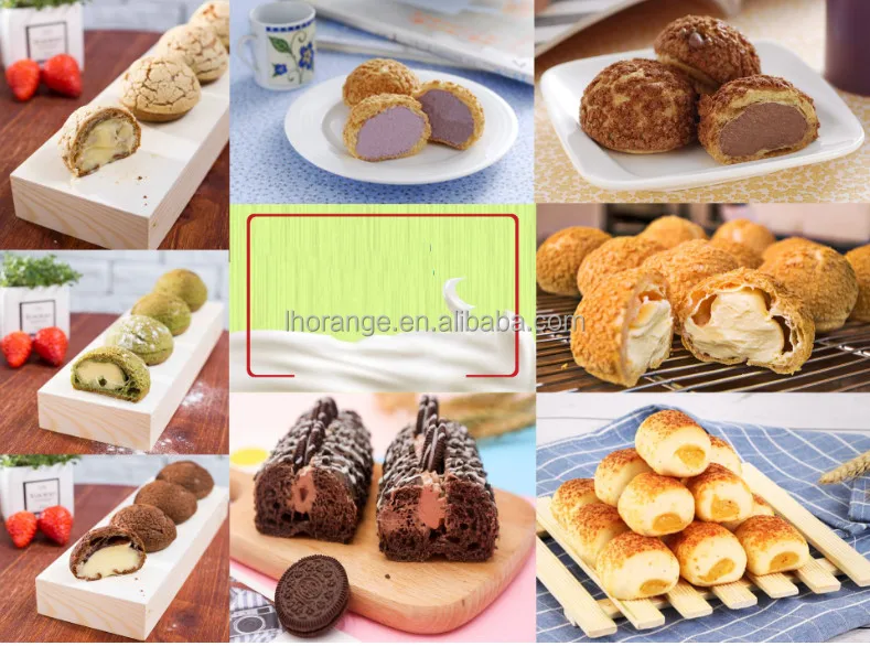 Bakery Birthday Cup Cake Bread Inject Depositing Coating Spreading Frosting Icing Decorating Making Machine