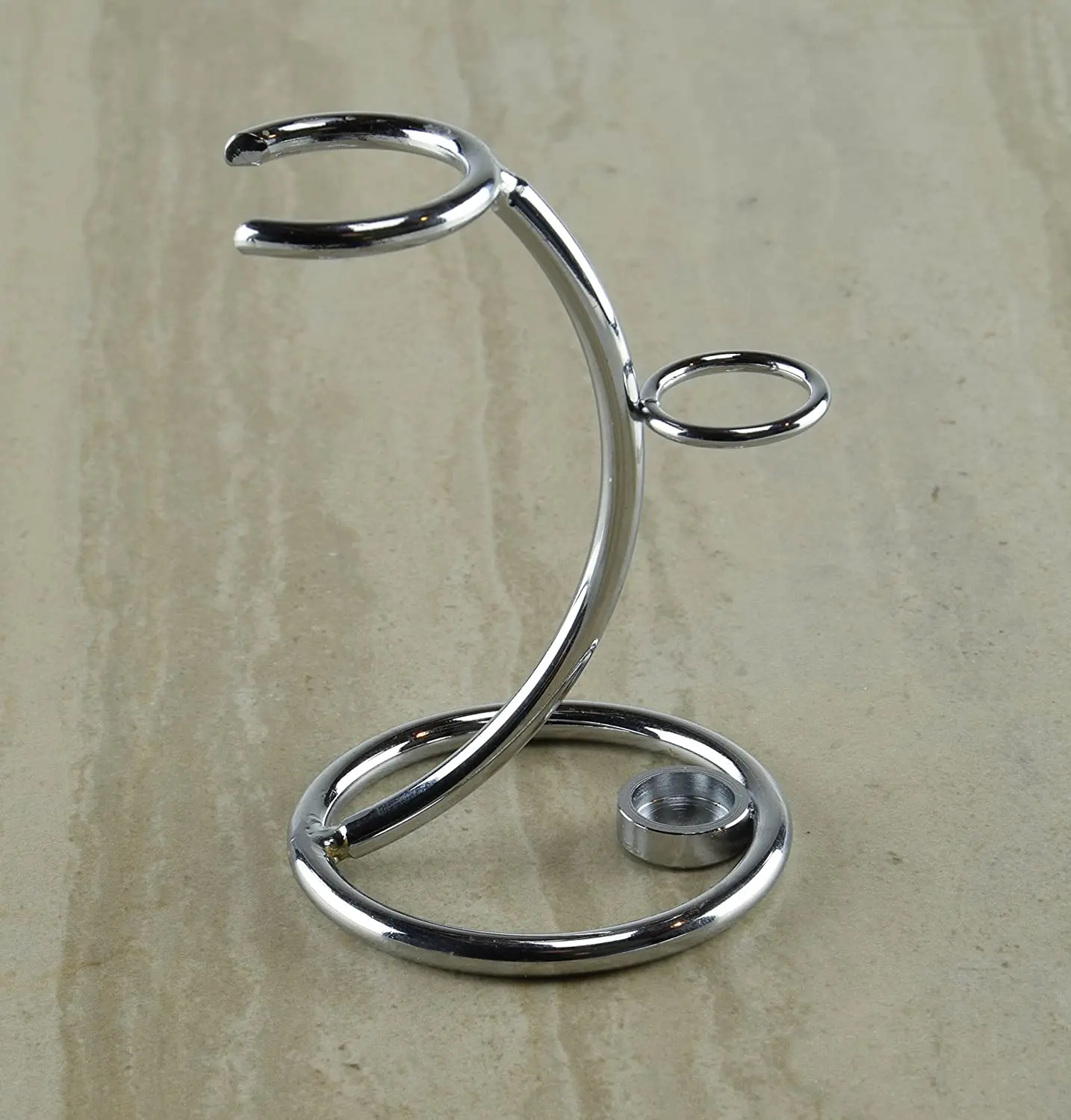 Shaving Razor and Brush Stand (Silver),Heavy Chrome Shaving Stand,Safety Razor Stand Shaving Brush Stand Holder for Shave brush