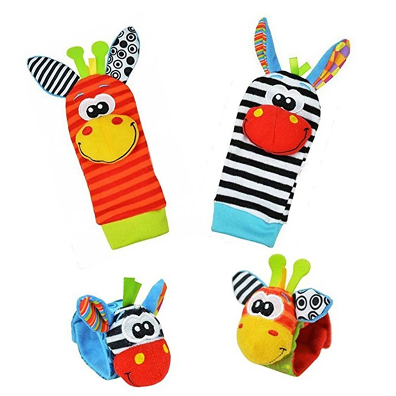 Пользовательские Милые 3d животных мультфильм новорожденных; Сезон осень-зима комплект из детские погремушки носки