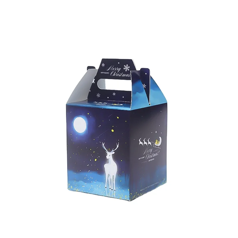 
Custom Luxury Paper Biscuit Pastry Sweet Christmas Candy Cookies Gift Box Packaging with Handle Cookie Box for Cookies 