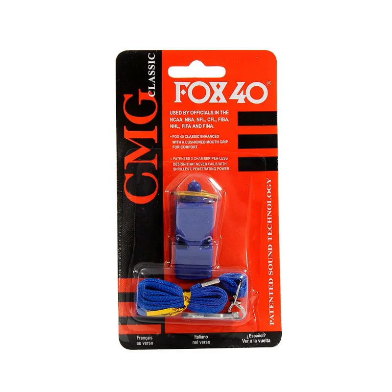 2022 Outdoor Emergency Referee plastic FOX-40 Whistle With Blister Card Packing