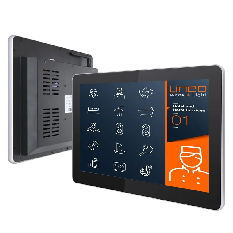 Front Camera Touch Panel Pc 15.6 Inch Industrial Desktop All In One Tablet For Data Visualization