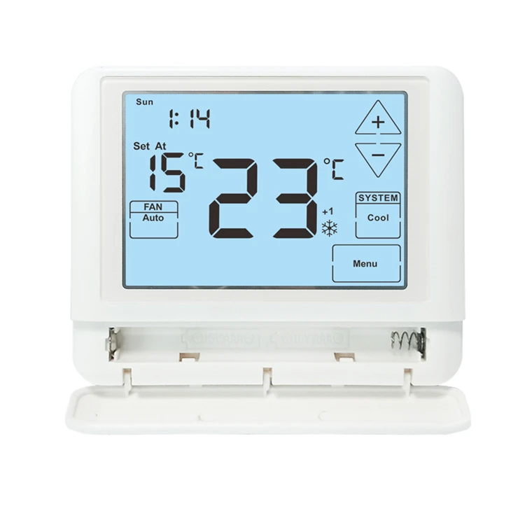 24V Touch Screen LCD 7 Day Programmable Air Conditioner Room Thermostat for HVAC System