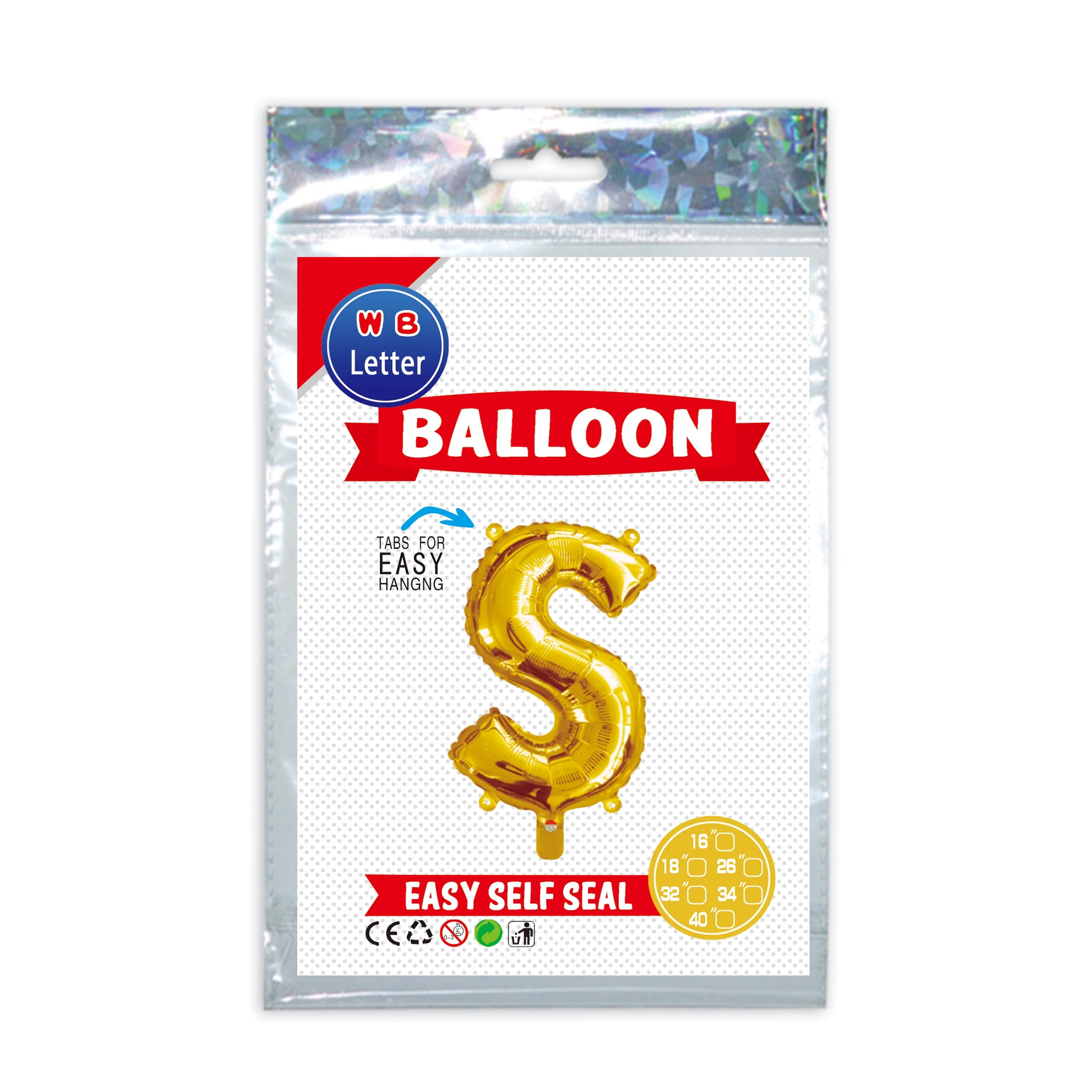 Happy Birthday balloon set 18 inch alphabet 12 gold combination balloon set