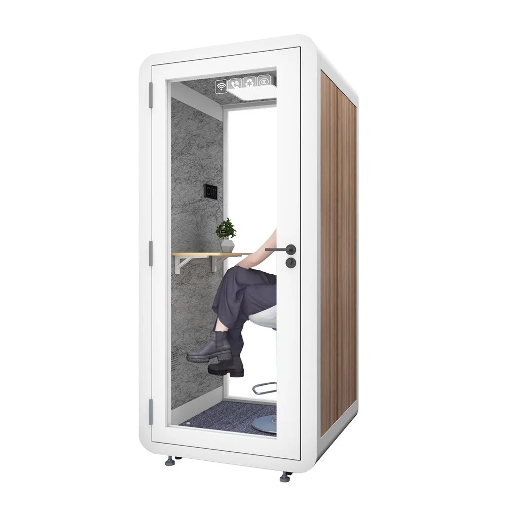 High quality soundproof box silent phone booth office cabin conference room