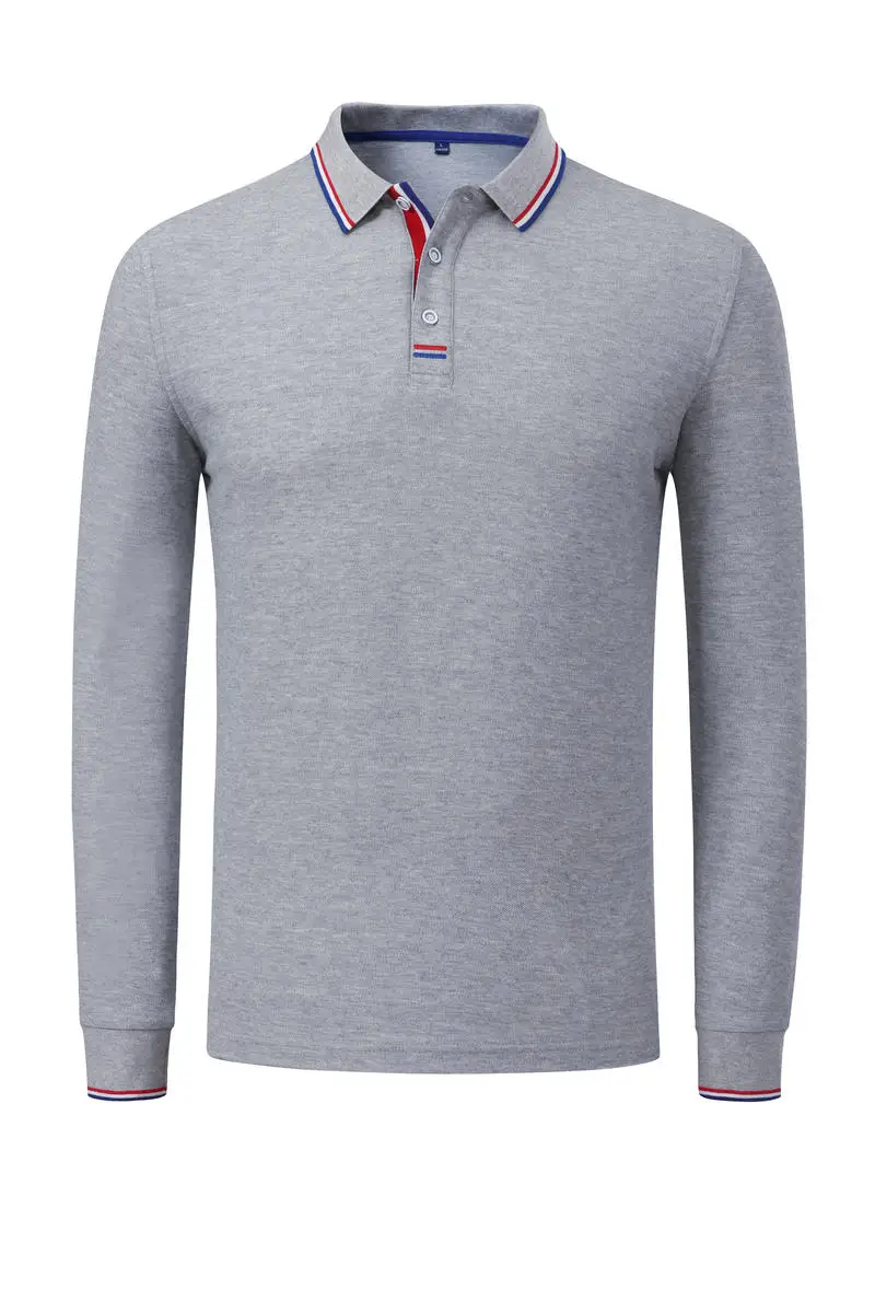 Wholesale high quality long sleeve 100% cotton t shirt for men blank polo t shirt