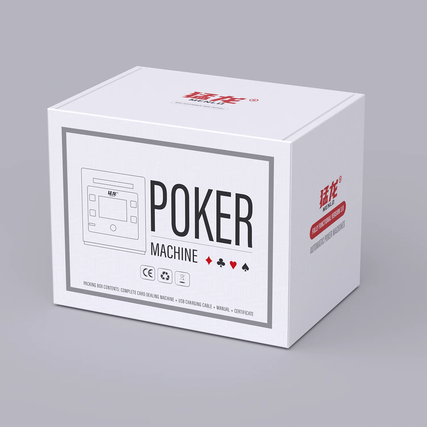 Latest Generation Automatic Poker Shuffling & Distribution Machine Custom Logo Third Generation Poker Dealing Machine