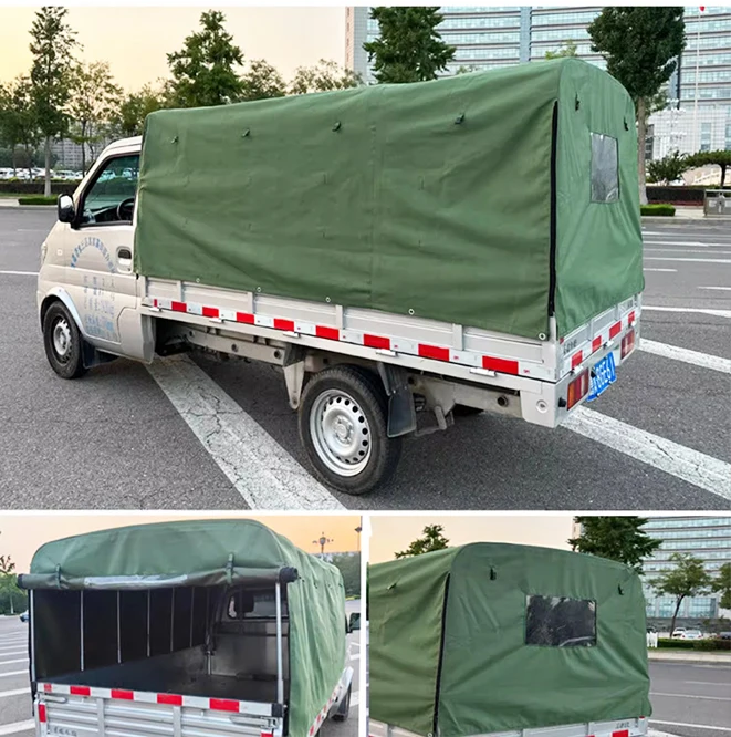 waterproof durable canvas steel frames fast unfolding dump truck folding open trailer canopy