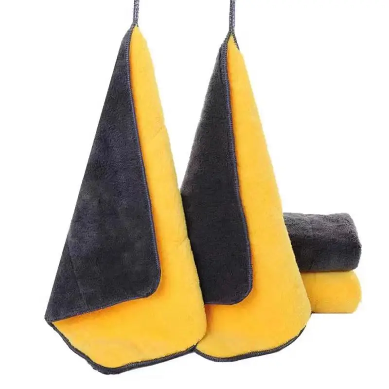 Manufacturer high quality microfiber cleaning cloth towel 1200 gsm thicken machine washable absorbent car washing cloth