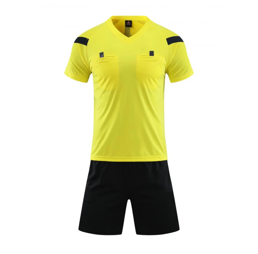 V-Neck Referee Umpire Shirt Jersey Mens and Womens Football Soccer Sports Costume Custom Logo Printed Christmas Sports Gear