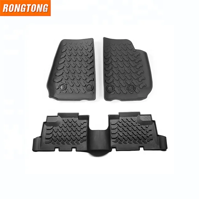 2 Door 4 Door Car Foot Mat Floor Rubber Accessories Rear Liner Waterproof Auto Mat For Jeep Wrangler JK 2007-2017