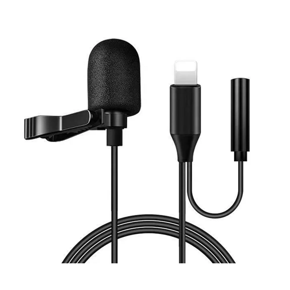 Universal Lavalier Mini Mic 3.5mm/Type C/USB/lightning Port Wired Clip Microphone For iPhone smart Phone Laptop Camera