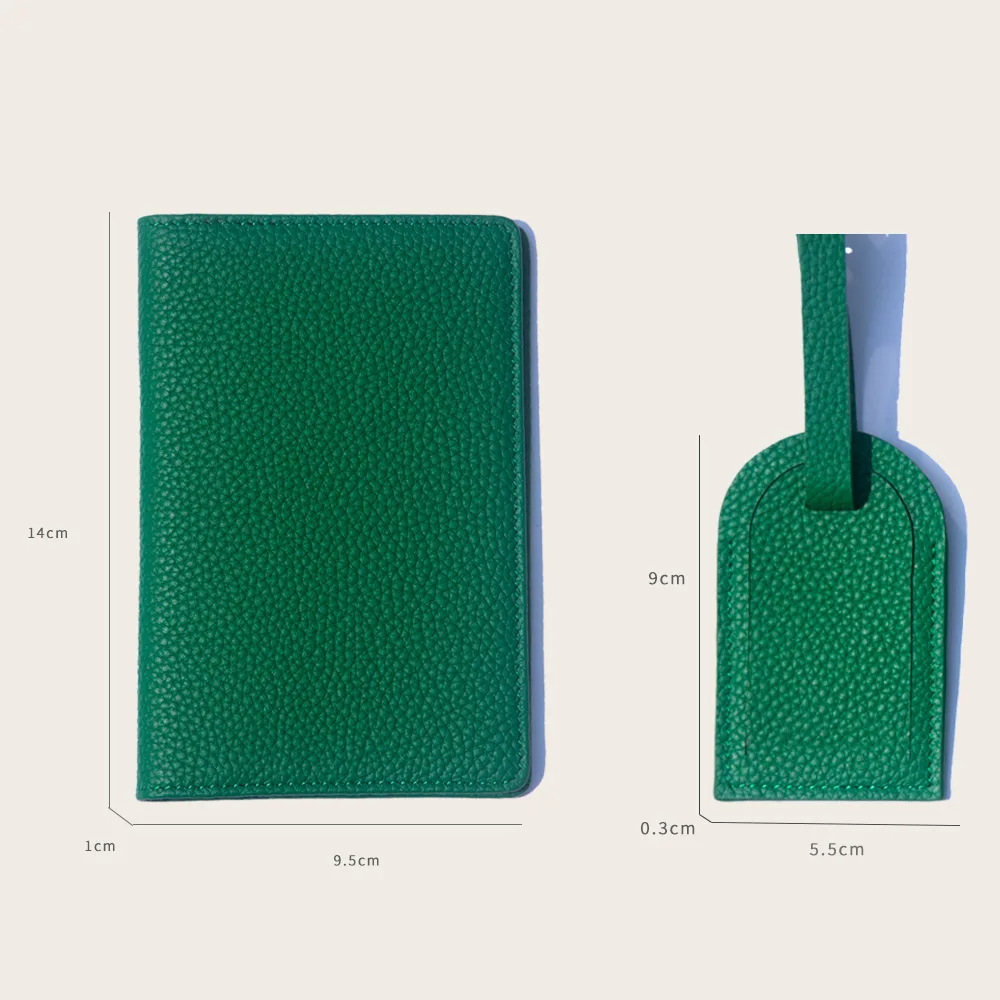 Обложка на паспорт RFID роскошный дорожный бумажник заказ из натуральной кожи держатель для паспорта и набор багажных бирок