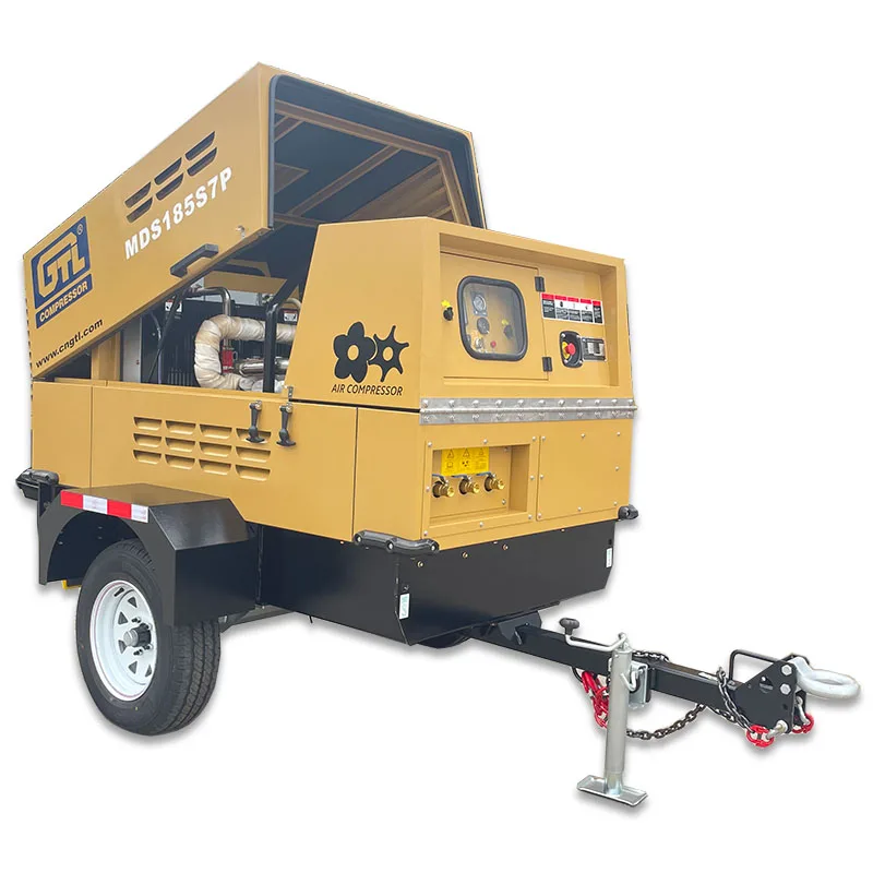 GTL POWER 185cfm 5.2m 3/min 7bar мобильный винтовой воздушный компрессор MDS185S7P