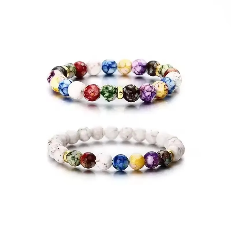 spiritual lucky natural beads bracelet 7 Chakra Healing Stone Bracelet Yoga 7 chaDIY Handmade Jewelry Beaded Bracelets