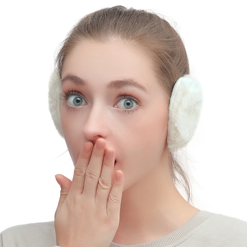 Наушники без ремешка зимние пушистые флисовые наушники мягкие толстые наушники ветрозащитные наушники