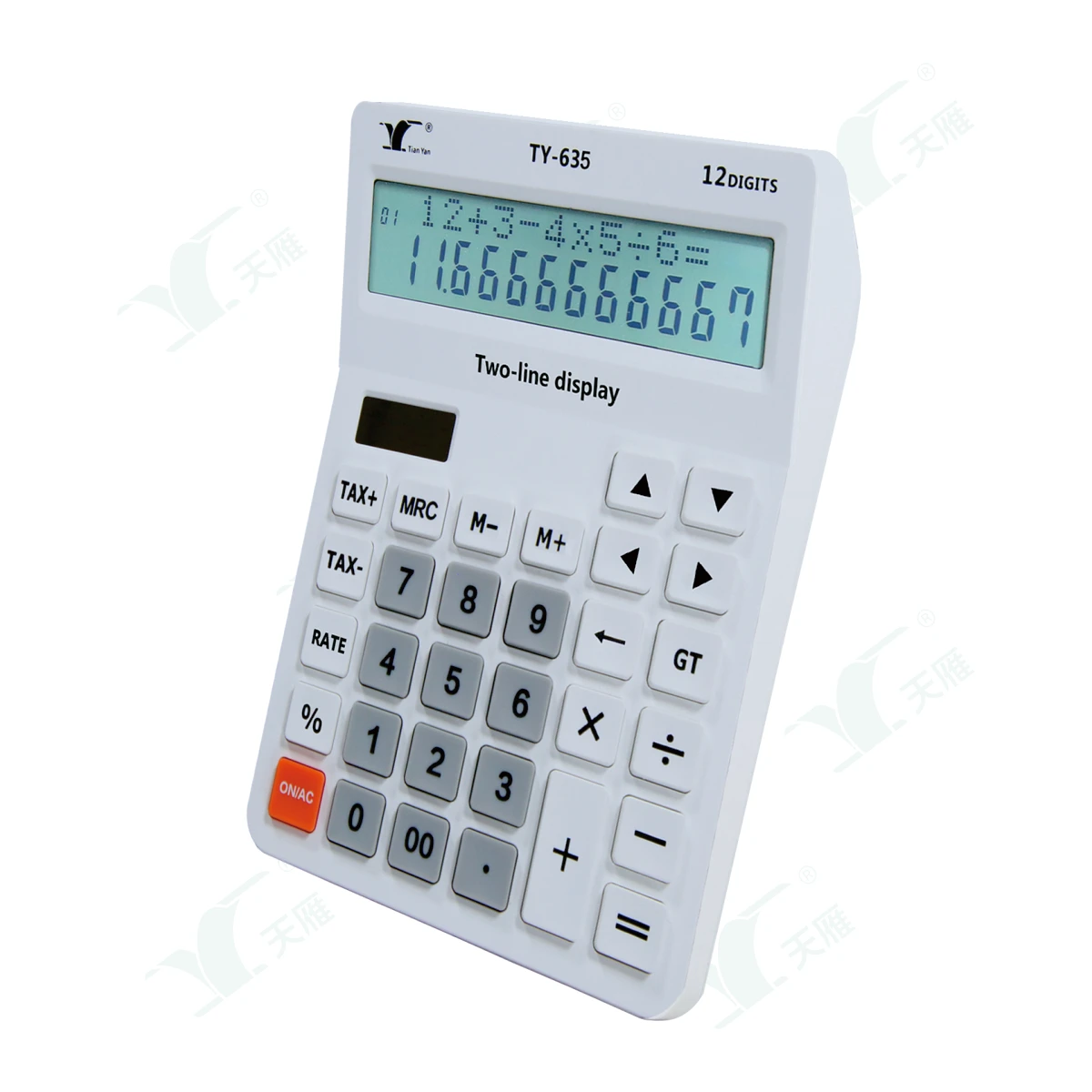 Налоговая функция настольного калькулятора 2-линейный дисплей батареи и Солнечный двойной настольный калькулятор