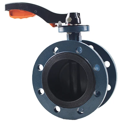 large size DN800 PN10 PN16 ductile iron body DI disc gear worm operated double flange butterfly valve