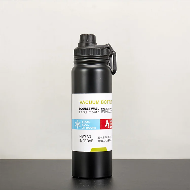 New Straight Space Jug 304 Stainless Steel Outdoor Sports Water Bottle BPA Free