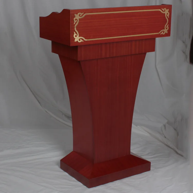Modern Mahogany Hotel Rostrum Lectern Stands Church Pulpit & Reception Counter Registration Desk for School Mall & Hall Use
