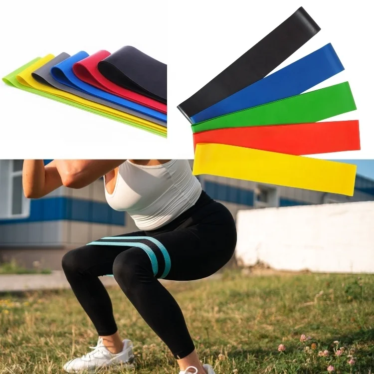 Custom Logo Elastic loop Resistance Bands for Fitness Bandas Elastica Gym Workout Exercise Latex nature Rubber Resistance Bands