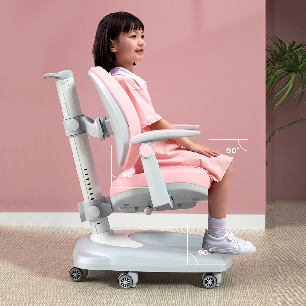 Y003 morden cheap colorful design kids study chair with wheel table set height adjustable ergonomic for students children home