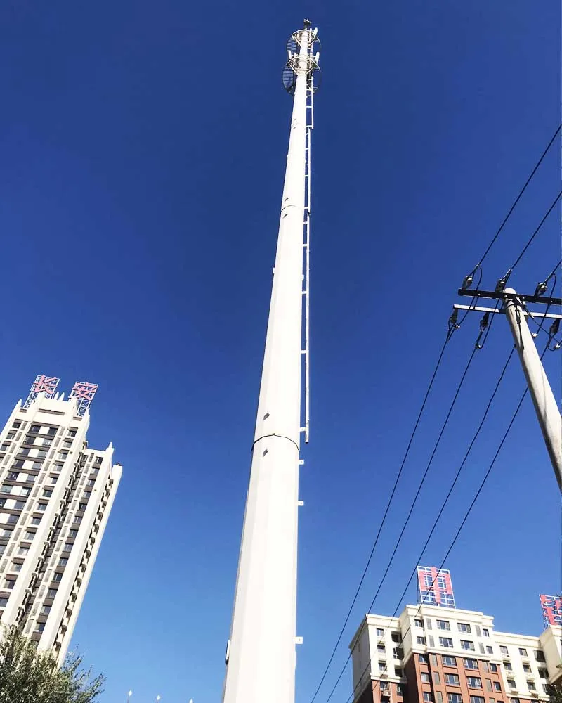 15M 20M 25M Hot Dip Galvanized Mobile Internet Radio Signal Mutual Communication Monopole Tower