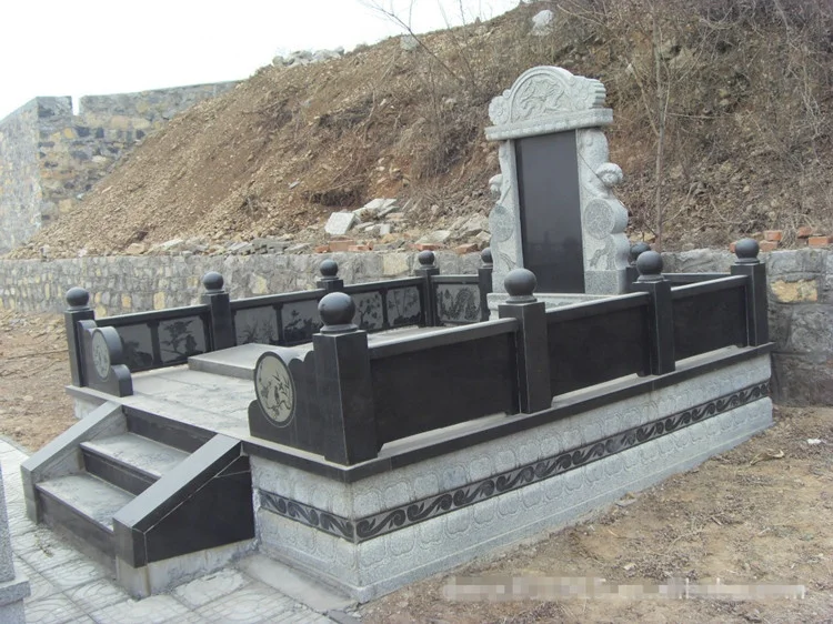 Outdoor Granite Monument Headstone Tombstone double heart shaped headstone tombstone