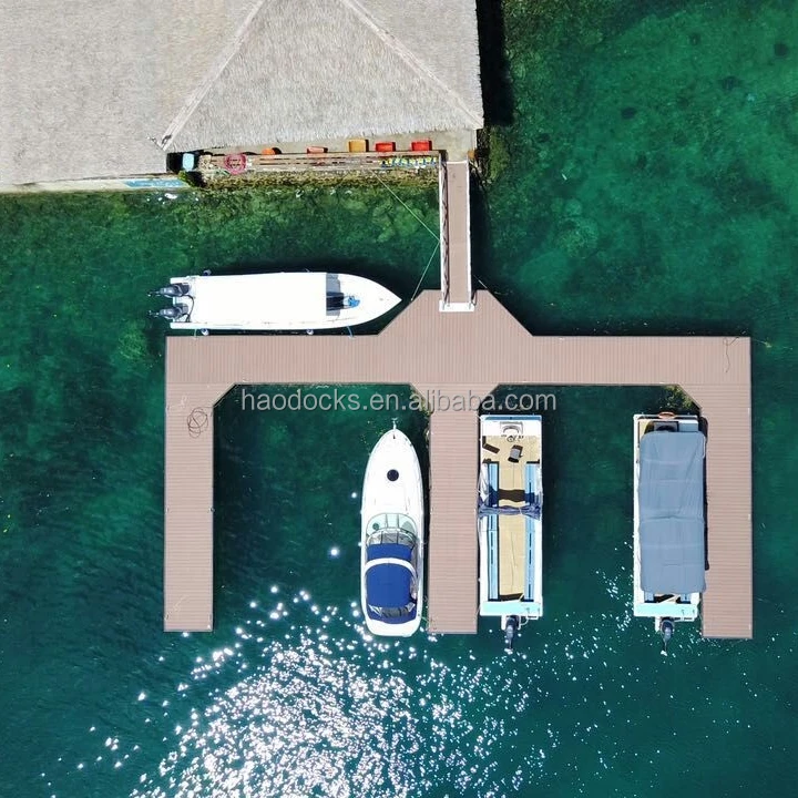 Cheap metal marina pier floating pontoon for powerboats jet ski docking